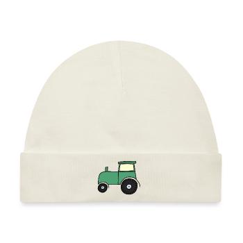 Gezeichneter Traktor - Baby Premium Organic Mütze - Naturweiß - Vorne