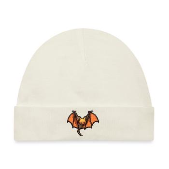 Flughund oder fliegender Fuchs mit Flügeln - Baby Premium Organic Mütze - Naturweiß - Vorne