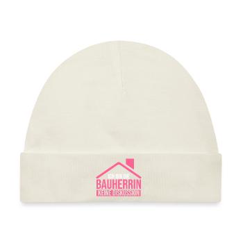 Bauherrin - Baby Premium Organic Mütze - Naturweiß - Vorne