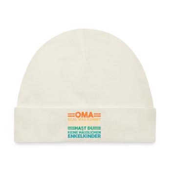 Enkelkinder Großmutter Oma - Baby Premium Organic Mütze - Naturweiß - Vorne