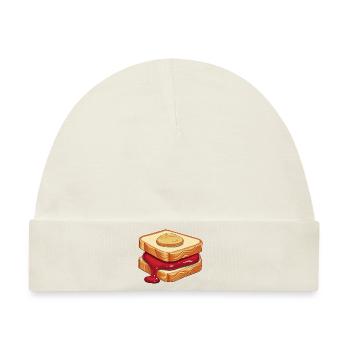 Erdnussbutter und Marmelade Sandwich - Baby Premium Organic Mütze - Naturweiß - Vorne