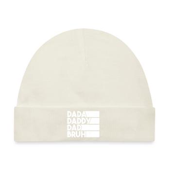 Dada Papa Papa Bruh - Baby Premium Organic Mütze - Naturweiß - Vorne