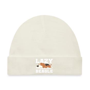Lazy Beagle Zertifizierter Hundetrainer - Baby Premium Organic Mütze - Naturweiß - Vorne