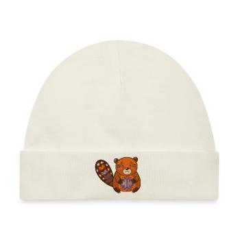 Wildtiere - Baby Premium Organic Mütze - Naturweiß - Vorne