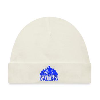 mountains are calling - Baby Premium Organic Mütze - Naturweiß - Vorne