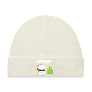 Wassa, Bae? Sushi Koch - Baby Premium Organic Mütze - Naturweiß - Vorne