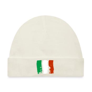 Italien Fahne Vintage Italienische Fahne Used Look - Baby Premium Organic Mütze - Naturweiß - Vorne