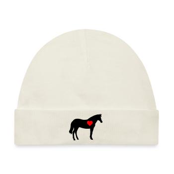 horse - Baby Premium Organic Mütze - Naturweiß - Vorne