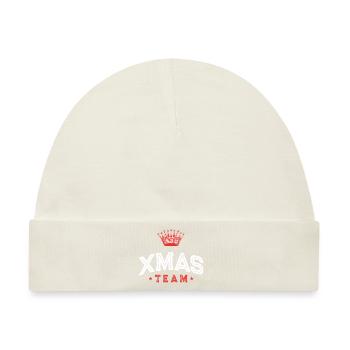 Xmas Team Weihnachten Weihnachtsfeier - Baby Premium Organic Mütze - Naturweiß - Vorne