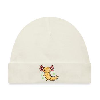 Axolotl-Design aus Kupfer für Axolotl-Liebhaber - Baby Premium Organic Mütze - Naturweiß - Vorne