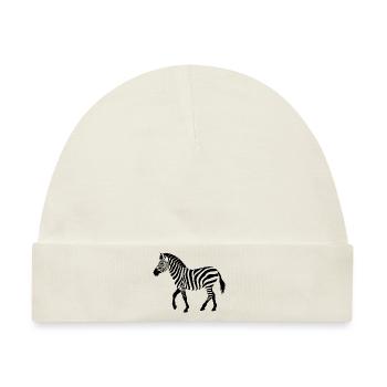 zebra silhouette - Baby Premium Organic Mütze - Naturweiß - Vorne
