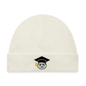 University Cat - Baby Premium Organic Mütze - Naturweiß - Vorne