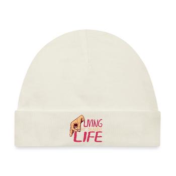 Living My Okayest Life 7 - Baby Premium Organic Mütze - Naturweiß - Vorne