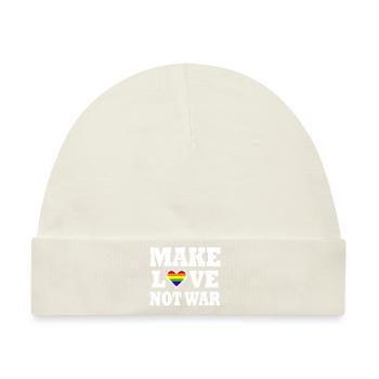 Make love not war - Baby Premium Organic Mütze - Naturweiß - Vorne