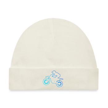 Herren Dirt Bike Damen Dirt Biker Supermoto - Baby Premium Organic Mütze - Naturweiß - Vorne