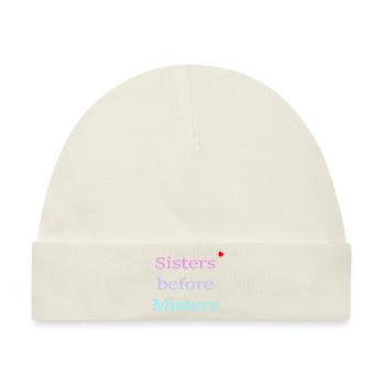 sisters before misters - Baby Premium Organic Mütze - Naturweiß - Vorne