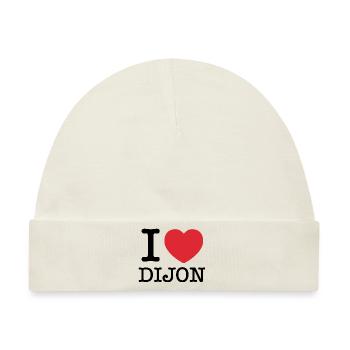 Ich liebe Dijon | Dijon | Ich Herz Dijon | Frankreich - Baby Premium Organic Mütze - Naturweiß - Vorne