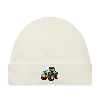 Traktor / Landwirtschaft / Bauer / Feldarbeit - Baby Premium Organic Mütze - Naturweiß - Vorne