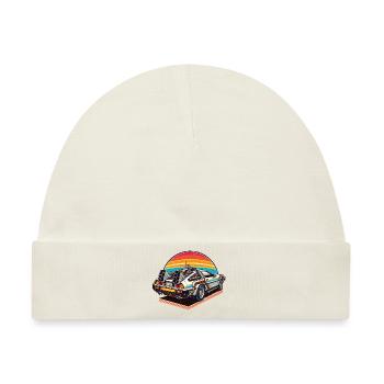 Future Car Fast Car Retro Vintage - Baby Premium Organic Mütze - Naturweiß - Vorne