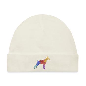 geometrisch bunt DOBERMAN - Baby Premium Organic Mütze - Naturweiß - Vorne