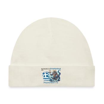 Für Poseidon ist Griechenland sein Homeoffice - Baby Premium Organic Mütze - Naturweiß - Vorne