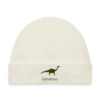 Diplodocus Dinosaurier Dino Geschenkidee - Baby Premium Organic Mütze - Naturweiß - Vorne