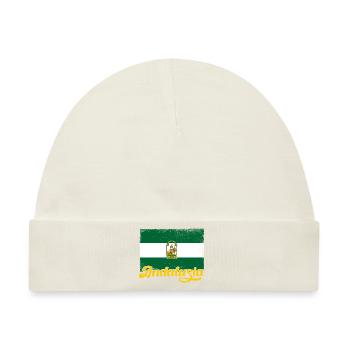 Spanien Andalusien Iberische Halbinsel Flagge - Baby Premium Organic Mütze - Naturweiß - Vorne