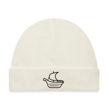 Piratenschiff - Baby Premium Organic Mütze - Naturweiß - Vorne