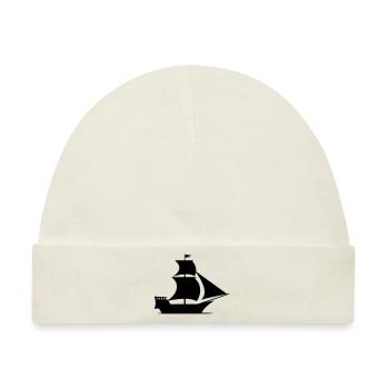 Piratenschiff - Baby Premium Organic Mütze - Naturweiß - Vorne
