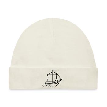 Piratenschiff - Baby Premium Organic Mütze - Naturweiß - Vorne