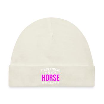 Pferdeliebhaber Reiten Reiten - Baby Premium Organic Mütze - Naturweiß - Vorne