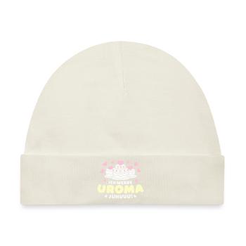 Ur-Oma Juhuuu! Geburtstag Uroma Enkel Beste Uroma - Baby Premium Organic Mütze - Naturweiß - Vorne