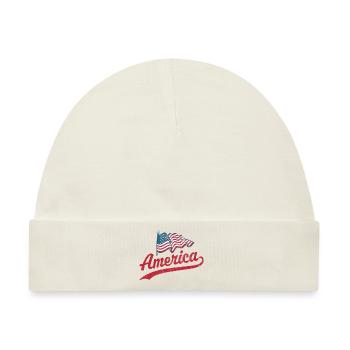 Amerika Flagge - Baby Premium Organic Mütze - Naturweiß - Vorne