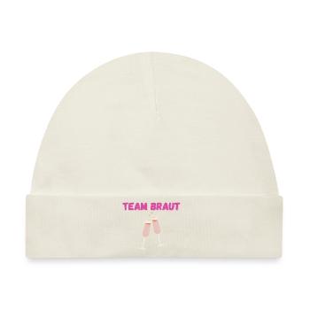 TEAM BRAUT - Baby Premium Organic Mütze - Naturweiß - Vorne