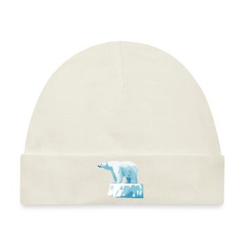 Eisbär auf Eisscholle - Baby Premium Organic Mütze - Naturweiß - Vorne