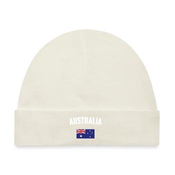 Australien Flagge - Baby Premium Organic Mütze - Naturweiß - Vorne