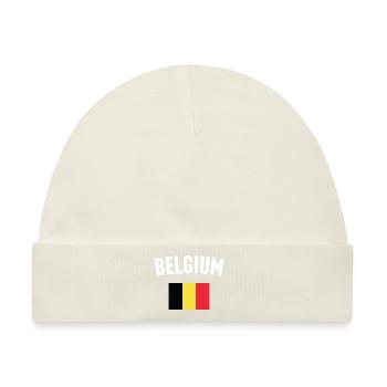 Belgische Flagge - Baby Premium Organic Mütze - Naturweiß - Vorne