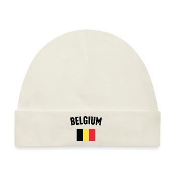 Belgische Flagge - Baby Premium Organic Mütze - Naturweiß - Vorne
