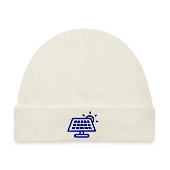 Solar Energie Panele - Baby Premium Organic Mütze - Naturweiß - Vorne