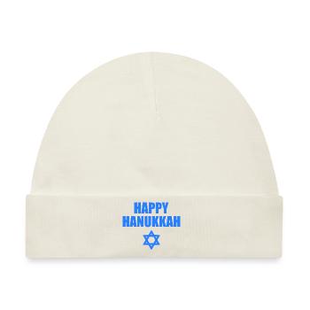 happy hanukkah - Baby Premium Organic Mütze - Naturweiß - Vorne