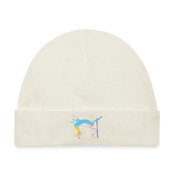 Hochspringer Wasserfarben Hochsprung - Baby Premium Organic Mütze - Naturweiß - Vorne