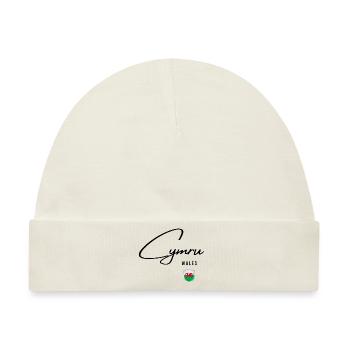 Flagge von Wales, walisischer Stolz - Baby Premium Organic Mütze - Naturweiß - Vorne