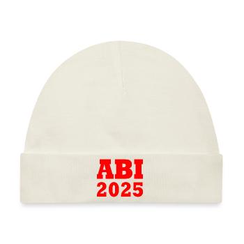Abi 2025 - Baby Premium Organic Mütze - Naturweiß - Vorne