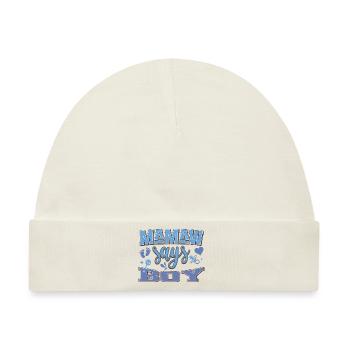Mama Sagt Jungen Schwangerschaft Ankündigung Baby Party - Baby Premium Organic Mütze - Naturweiß - Vorne