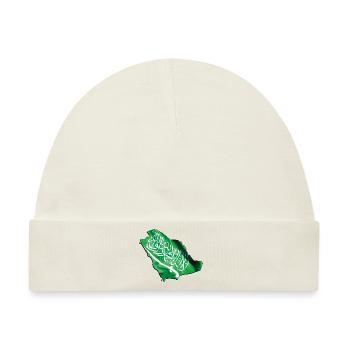 Saudi-Arabien Flagge in Saudi-Arabien Landkarte - Baby Premium Organic Mütze - Naturweiß - Vorne