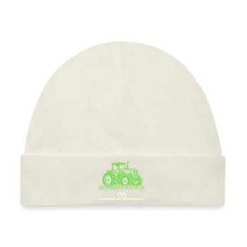 Traktor / Traktor / Traktor - Baby Premium Organic Mütze - Naturweiß - Vorne