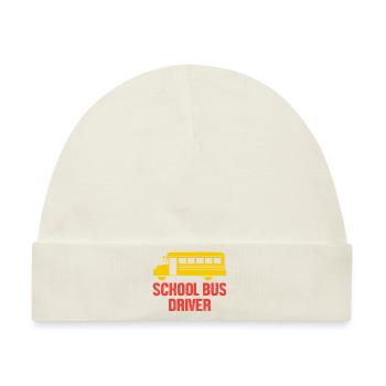 Schulbusfahrer Schulbus - Baby Premium Organic Mütze - Naturweiß - Vorne