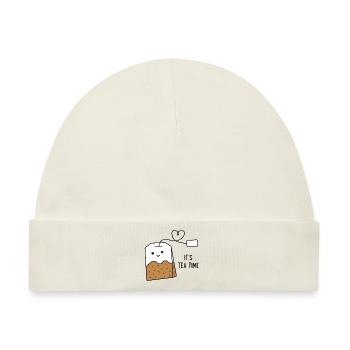 Tea Time - Baby Premium Organic Mütze - Naturweiß - Vorne