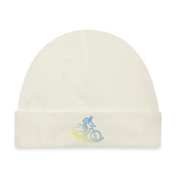Mountainbiker Mountainbike - Baby Premium Organic Mütze - Naturweiß - Vorne