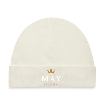 May Original Familienlogo - Baby Premium Organic Mütze - Naturweiß - Vorne